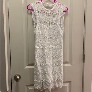 all white mini dress